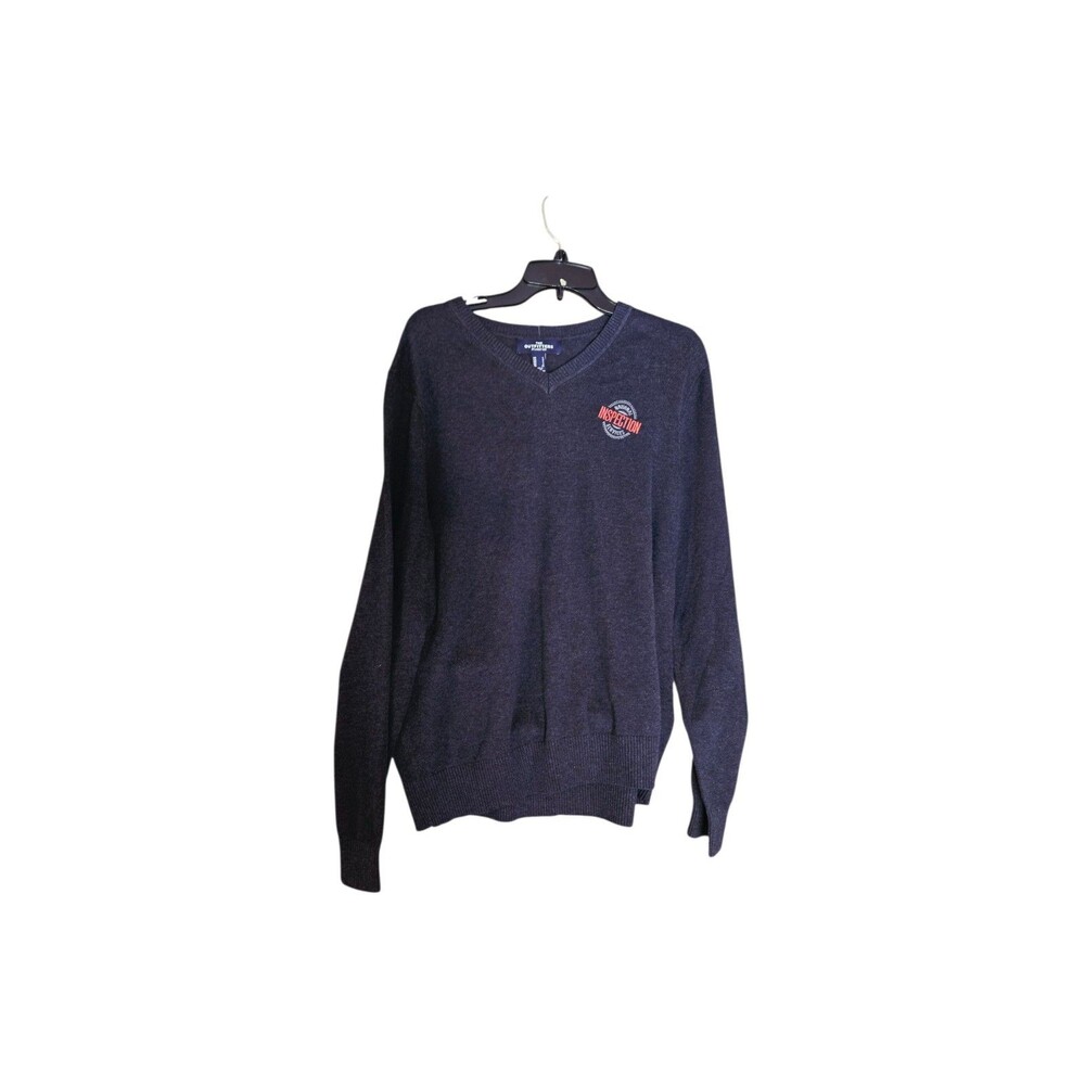 The Outfitters By Lands' End Men's Dark Blue V-Neck Sweater